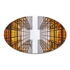 Architecture Facade Buildings Windows Oval Magnet