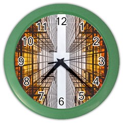 Architecture Facade Buildings Windows Color Wall Clocks by Nexatart