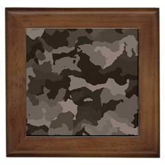 Background For Scrapbooking Or Other Camouflage Patterns Beige And Brown Framed Tiles by Nexatart