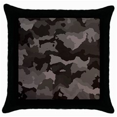 Background For Scrapbooking Or Other Camouflage Patterns Beige And Brown Throw Pillow Case (black) by Nexatart