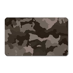 Background For Scrapbooking Or Other Camouflage Patterns Beige And Brown Magnet (rectangular) by Nexatart