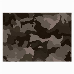 Background For Scrapbooking Or Other Camouflage Patterns Beige And Brown Large Glasses Cloth (2-side) by Nexatart