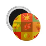 Autumn Leaves Colorful Fall Foliage 2.25  Magnets Front