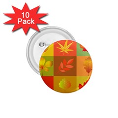 Autumn Leaves Colorful Fall Foliage 1 75  Buttons (10 Pack) by Nexatart