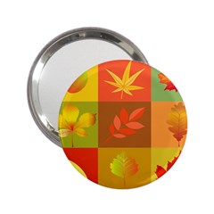 Autumn Leaves Colorful Fall Foliage 2 25  Handbag Mirrors by Nexatart