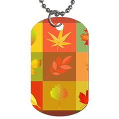 Autumn Leaves Colorful Fall Foliage Dog Tag (two Sides)