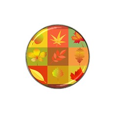 Autumn Leaves Colorful Fall Foliage Hat Clip Ball Marker by Nexatart