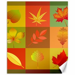 Autumn Leaves Colorful Fall Foliage Canvas 8  X 10  by Nexatart