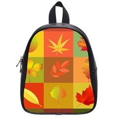 Autumn Leaves Colorful Fall Foliage School Bags (small) 