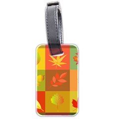 Autumn Leaves Colorful Fall Foliage Luggage Tags (two Sides) by Nexatart