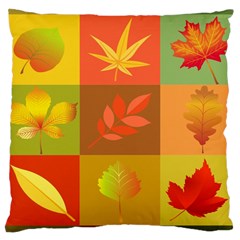 Autumn Leaves Colorful Fall Foliage Large Cushion Case (one Side) by Nexatart