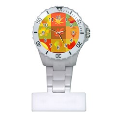 Autumn Leaves Colorful Fall Foliage Plastic Nurses Watch by Nexatart