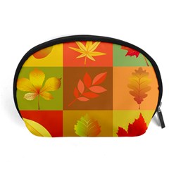 Autumn Leaves Colorful Fall Foliage Accessory Pouches (large)  by Nexatart