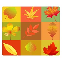 Autumn Leaves Colorful Fall Foliage Double Sided Flano Blanket (small)  by Nexatart