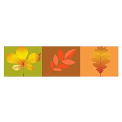 Autumn Leaves Colorful Fall Foliage Satin Scarf (oblong)