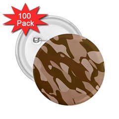 Background For Scrapbooking Or Other Beige And Brown Camouflage Patterns 2 25  Buttons (100 Pack) 