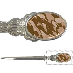 Background For Scrapbooking Or Other Beige And Brown Camouflage Patterns Letter Openers