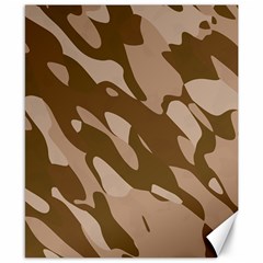 Background For Scrapbooking Or Other Beige And Brown Camouflage Patterns Canvas 8  X 10 