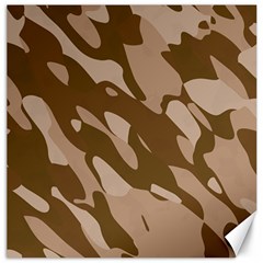 Background For Scrapbooking Or Other Beige And Brown Camouflage Patterns Canvas 12  X 12   by Nexatart