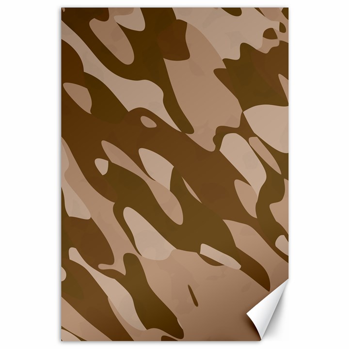 Background For Scrapbooking Or Other Beige And Brown Camouflage Patterns Canvas 12  x 18  