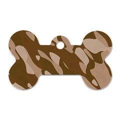 Background For Scrapbooking Or Other Beige And Brown Camouflage Patterns Dog Tag Bone (two Sides) by Nexatart