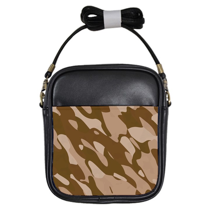 Background For Scrapbooking Or Other Beige And Brown Camouflage Patterns Girls Sling Bags