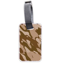 Background For Scrapbooking Or Other Beige And Brown Camouflage Patterns Luggage Tags (two Sides) by Nexatart