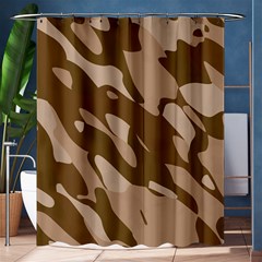 Background For Scrapbooking Or Other Beige And Brown Camouflage Patterns Shower Curtain 60  X 72  (medium)  by Nexatart