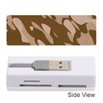 Background For Scrapbooking Or Other Beige And Brown Camouflage Patterns Memory Card Reader (Stick)  Front