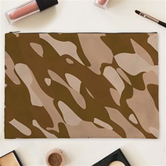 Background For Scrapbooking Or Other Beige And Brown Camouflage Patterns Cosmetic Bag (xxl)  by Nexatart