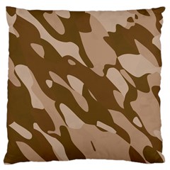 Background For Scrapbooking Or Other Beige And Brown Camouflage Patterns Standard Flano Cushion Case (one Side) by Nexatart