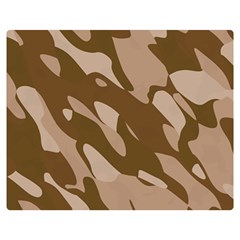 Background For Scrapbooking Or Other Beige And Brown Camouflage Patterns Double Sided Flano Blanket (medium)  by Nexatart