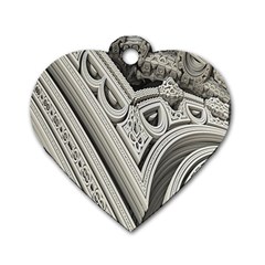 Arches Fractal Chaos Church Arch Dog Tag Heart (two Sides) by Nexatart