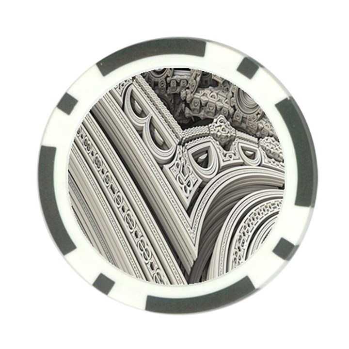 Arches Fractal Chaos Church Arch Poker Chip Card Guard