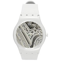 Arches Fractal Chaos Church Arch Round Plastic Sport Watch (m) by Nexatart