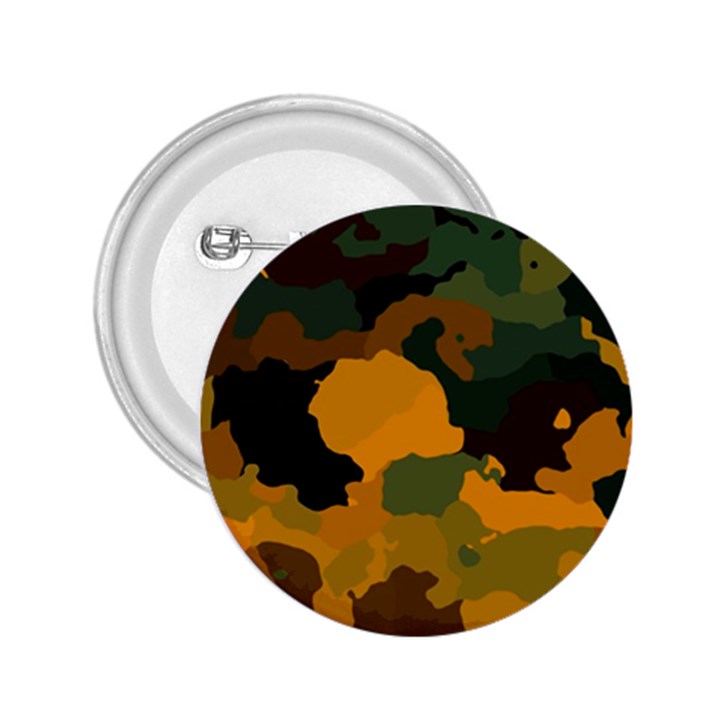 Background For Scrapbooking Or Other Camouflage Patterns Orange And Green 2.25  Buttons