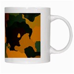 Background For Scrapbooking Or Other Camouflage Patterns Orange And Green White Mugs Right