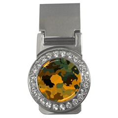 Background For Scrapbooking Or Other Camouflage Patterns Orange And Green Money Clips (cz)  by Nexatart