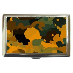 Background For Scrapbooking Or Other Camouflage Patterns Orange And Green Cigarette Money Cases by Nexatart