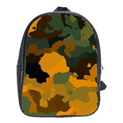 Background For Scrapbooking Or Other Camouflage Patterns Orange And Green School Bags(large)  by Nexatart