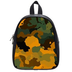 Background For Scrapbooking Or Other Camouflage Patterns Orange And Green School Bags (small) 