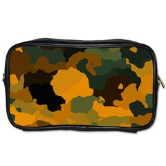 Background For Scrapbooking Or Other Camouflage Patterns Orange And Green Toiletries Bags