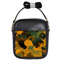 Background For Scrapbooking Or Other Camouflage Patterns Orange And Green Girls Sling Bags