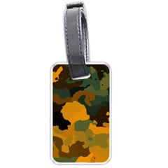 Background For Scrapbooking Or Other Camouflage Patterns Orange And Green Luggage Tags (one Side)  by Nexatart