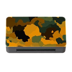 Background For Scrapbooking Or Other Camouflage Patterns Orange And Green Memory Card Reader With Cf by Nexatart