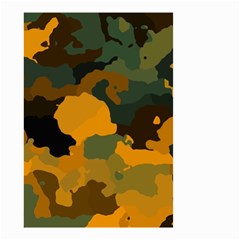 Background For Scrapbooking Or Other Camouflage Patterns Orange And Green Small Garden Flag (two Sides) by Nexatart