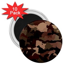 Background For Scrapbooking Or Other Camouflage Patterns Beige And Brown 2 25  Magnets (10 Pack) 