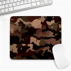 Background For Scrapbooking Or Other Camouflage Patterns Beige And Brown Large Mousepads by Nexatart