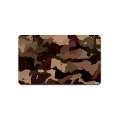 Background For Scrapbooking Or Other Camouflage Patterns Beige And Brown Magnet (name Card) by Nexatart