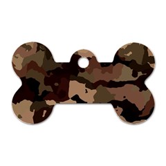 Background For Scrapbooking Or Other Camouflage Patterns Beige And Brown Dog Tag Bone (two Sides) by Nexatart